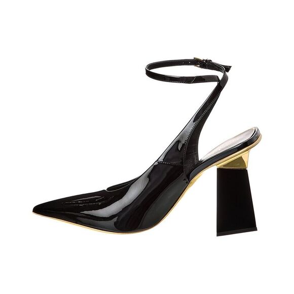 Valentino One Stud 100 Patent Slingback Pump, Black - Picture 2 of 5